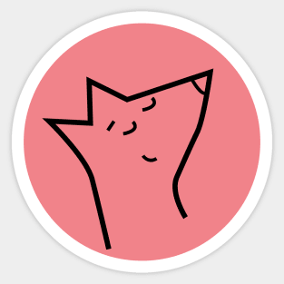 pink fox Sticker